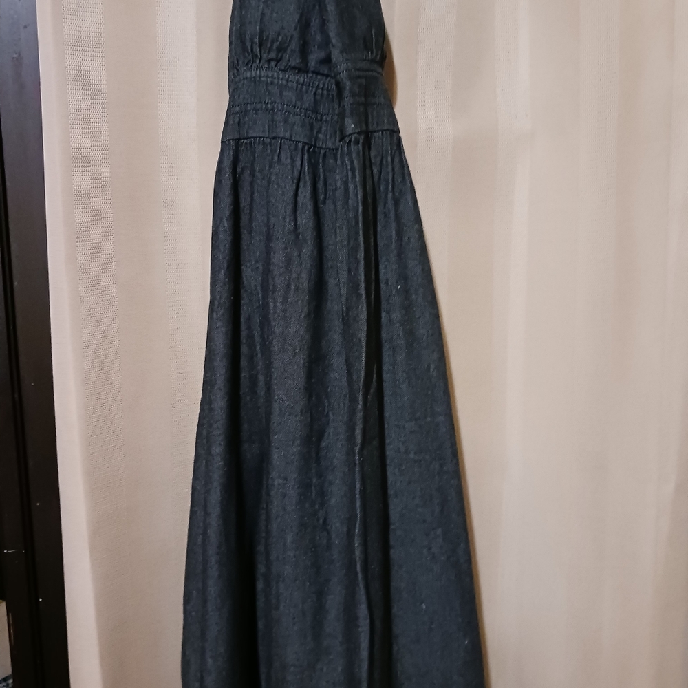 Denim halter dress